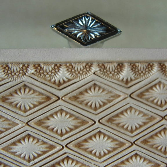 Stainless Steel Barry King - Diamond Lined Geometric Stamp, Barry King Leather Stamping Tool