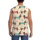 thumbnail image 4 of Balery Dachshund Dog Puppy Camisetas sin mangas para hombre, absorbe la humedad y protege contra el mal olor.-Large, 4 of 7