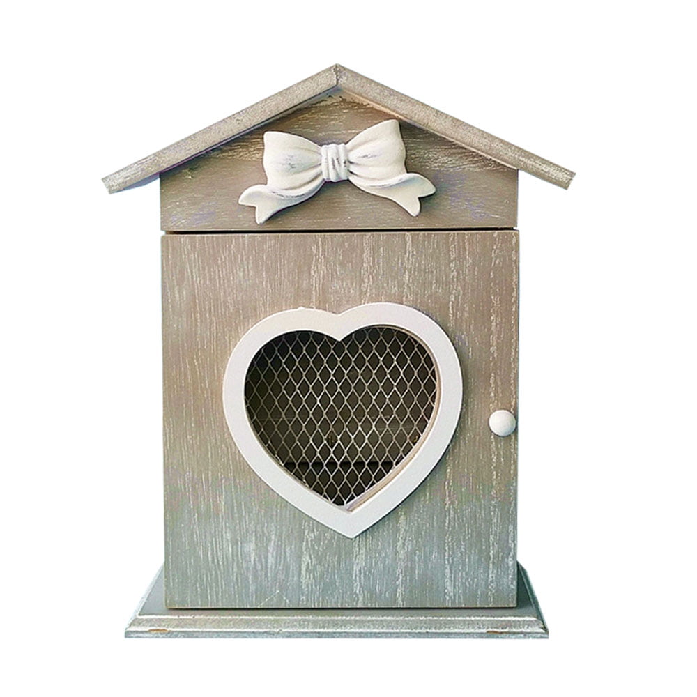 Wooden Wardrobe Key Storage Box Retro Vintage European Style Key Holder