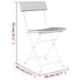 thumbnail image 4 of vidaXL Folding Bistro Chairs 4 pcs Brown Poly Rattan and Steel, 4 of 5