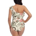 thumbnail image 6 of Yiaed Squirrel In The Forest Print Women One Piece Swimsuits Tummy Control One Shoulder Bathing Suits Pattern Ruffle Swimwear-Large, 6 of 8
