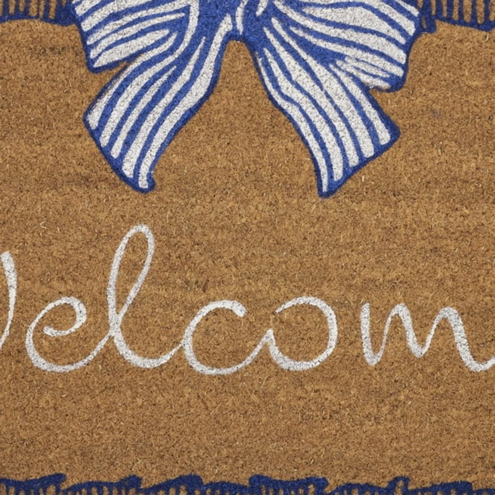 Bow Welcome Outdoor Doormat, 35*24", Non-Slip Entryway Rug for Home Entrance Indoor Outdoor Use