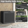 thumbnail image 4 of SONGMY 35 Gallon Outdoor Storage Box, Indoor Outside Deck Boxes Waterproof,Storage Bench Lockable Lid,Backyard Storage Bin For Package Delivery,Pool Accessories,Patio Cushions,Garden Tools, 4 of 6