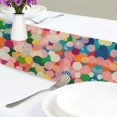 thumbnail image 4 of Yayeee Table Runner 90 inches Long Home Kitchen Dinning Party Decoration, Pink Colorful Circles, 4 of 7