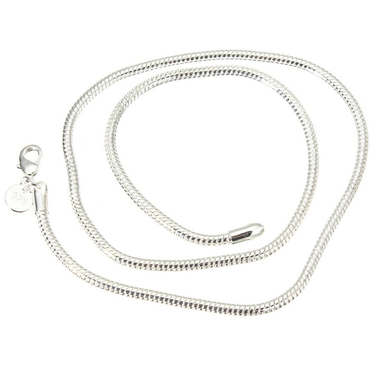 925 Sterling Silver Snake Chain Necklace 3mm 16'', Jewelry 18'', 20'',22'',24'' Stunning, Women's, Size: One size, 16inch