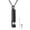 Black-Apr, variant on CZ Birthstone Urn Pendant Necklace Cremation Ashes Memorial 12 Colors-Black-May