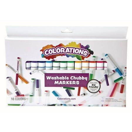 UPC: 0191487003223 | Colorations Washable Chubby Markers – Set of 16