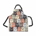 thumbnail image 1 of HATIART Seamless Pattern Cute Cats Colorful Cool Kitten Apron for Women Men Girls Chef with Pockets Adjustable Bib Kitchen Cook Apron for Cooking Baking Gardening Pet Grooming Cleaning, 1 of 1