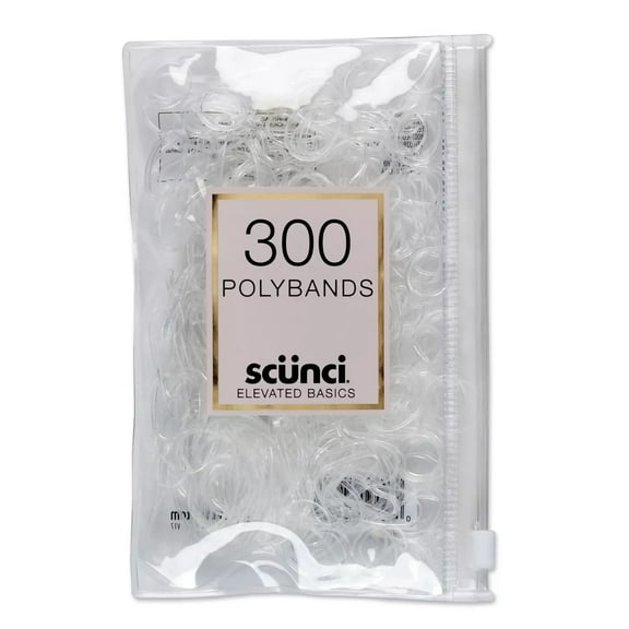 Scunci Mixed Sizes Polybands 300 Pieces