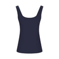 thumbnail image 3 of UPPADA Women's Sleeveless Tank Top Casual Flowy Shirts Fitting Scoop Neck Ribbed Knit Basic Cami Shirts Boho Cami Outfit,Tank Top for Women Loose Fit Navy,XL, 3 of 6