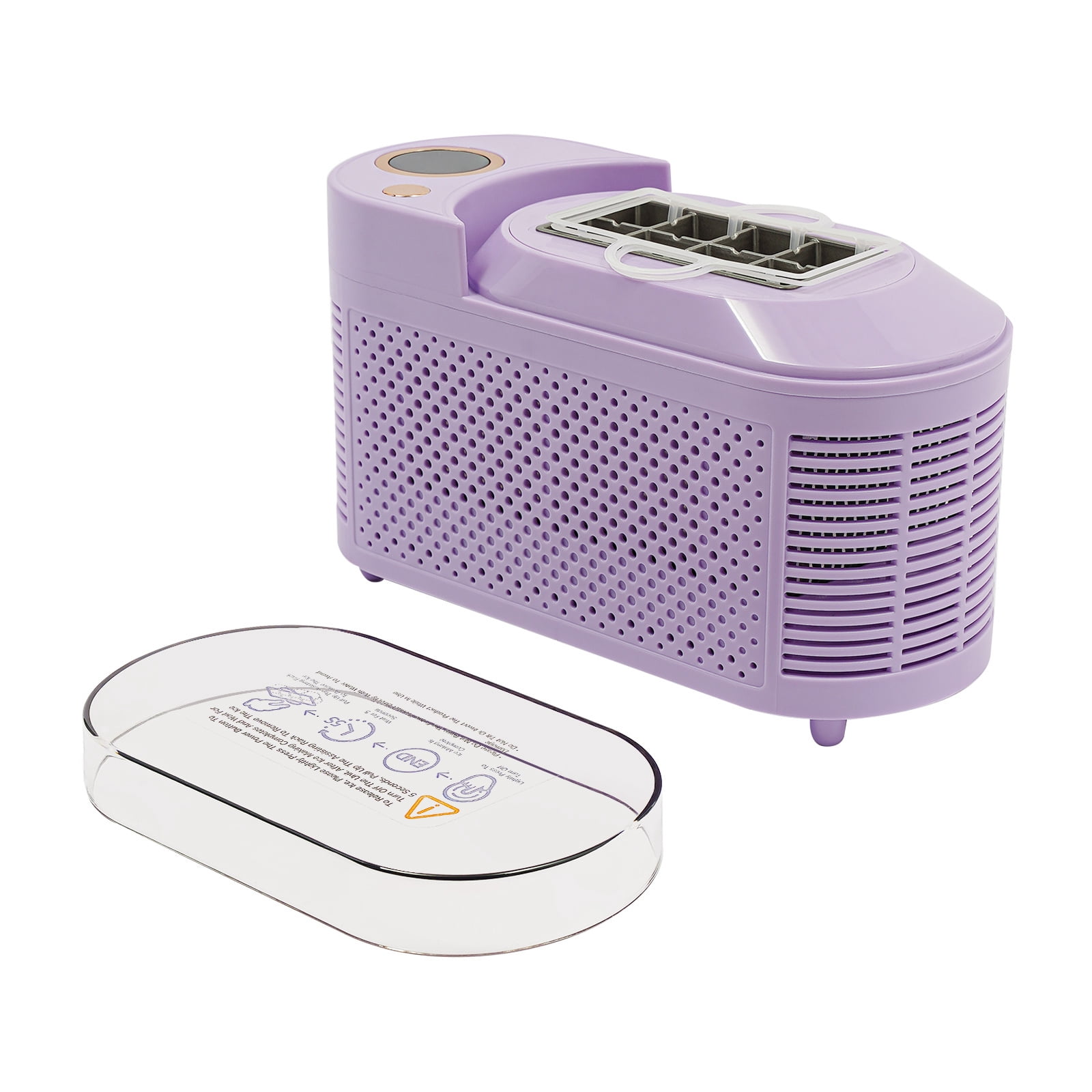 Ice Maker, Mini Countertop Ice Maker, Compact Ice Machine for Home/Car/Travel  (Purple) ( 8.5*3.66*5.04 in)