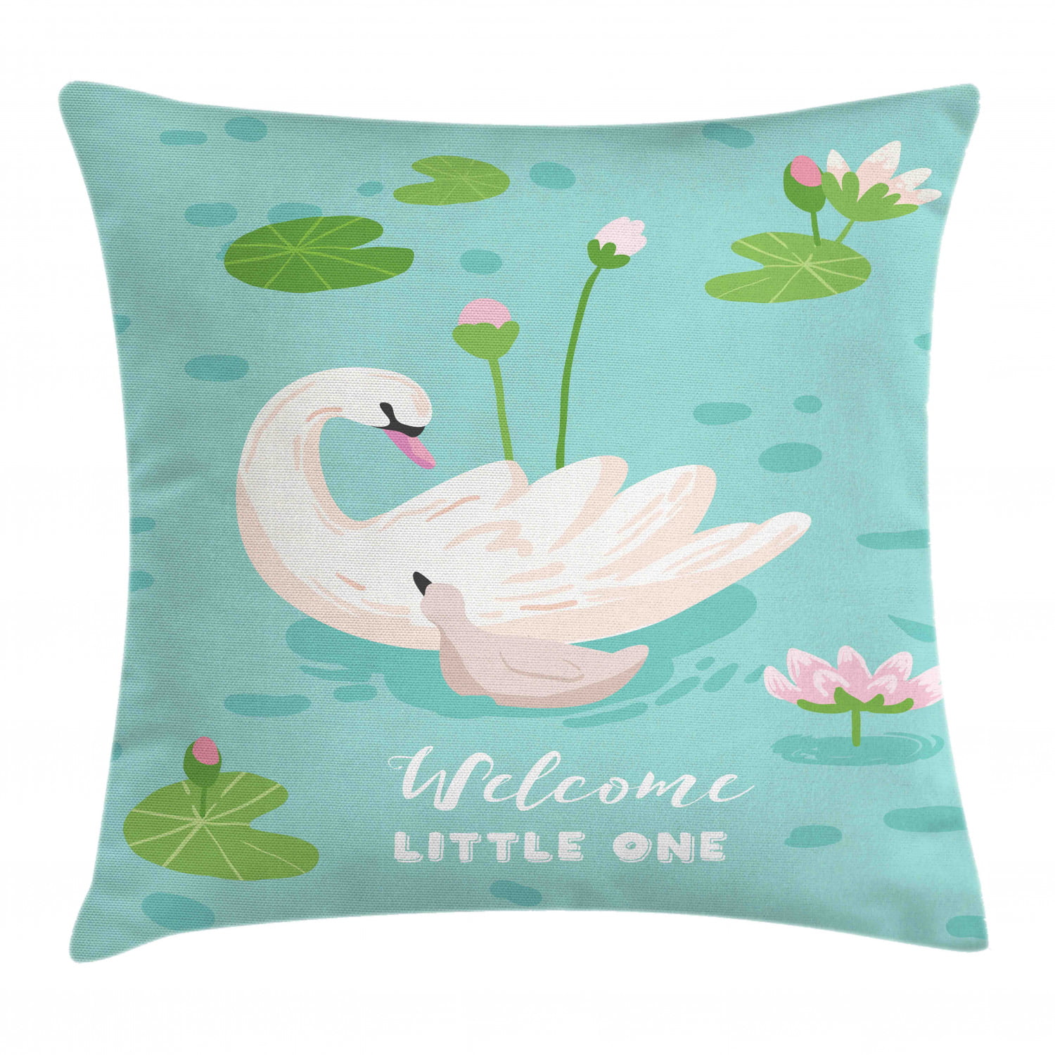Multicolor Swan Funny Lover Throw Pillow 18x18