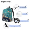 thumbnail image 3 of Honeii Let's go Travel Print Canvas Backpack for School & Outdoor,Laptop Excursion Backpack,Notebook School Bookbag For Men Women,for Work, Travel, and Everyday Use-Small, 3 of 5