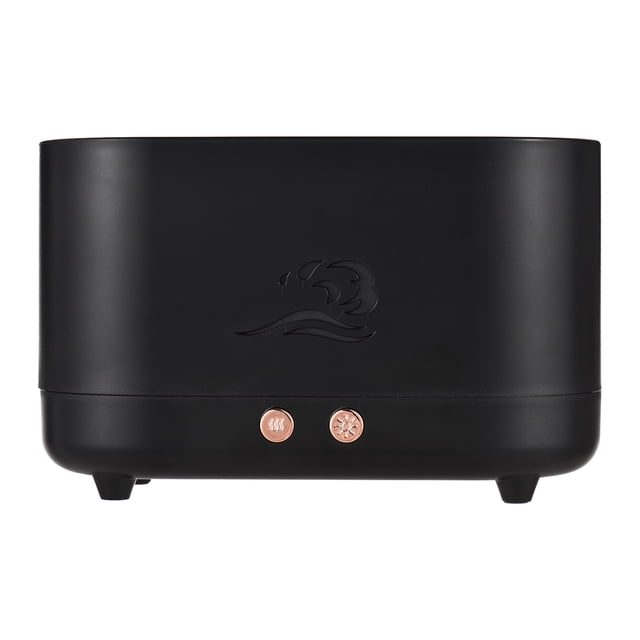 Graflsoa USB-Powered Aromatherapy Diffuser with Simulated Flame, 225ml Capacity, Auto Shut-Off, Black - Perfect for Home, Office, or Bedroom Use