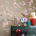 thumbnail image 2 of Idea4wall 4pcs Chinese Style Floral Peel and Stick Wallpaper Removable Wall Murals Large Wall Stickers for Home Decoration, 66"x24", 2 of 5