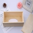 thumbnail image 7 of Clearance Wood Tissue Box Cover Unfinished Rectangular Tissue Storage Box Tabletop Napkin Dispenser for Office Desk, Nightstand,Bathroom Vanity,Desk,Arts Crafts Home Decoration(Beige), 7 of 7