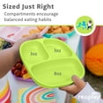 thumbnail image 3 of Re-Play Toddler Plates with Dividers - Deep-Walled 3 Compartments Divided Plates for Kids - Dishwasher & Microwave Safe - Made in USA - Set of 4 - Tulip, 3 of 10