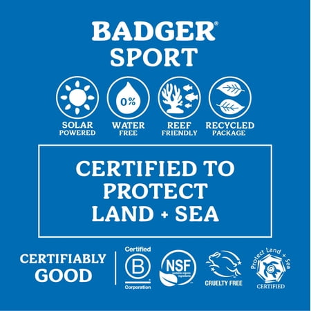 Badger Sport Mineral Sunscreen Cream, SPF 40, Eco Friendly, 2.9 fl oz