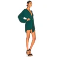 thumbnail image 2 of RETROFETE Women's Green Sequined Gabrielle Robe Dress Size Medium, 2 of 4