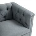 thumbnail image 6 of Historyli Go5H Accent Chair, Mid Century Leisure Sofa Chair With Linen Fabric, Accent Arm Chairs, Soft Comfy leisure Chairs, Single Lazy Sofa Chair, For Living Room, 6 of 9