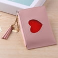thumbnail image 4 of Cartera de cuero PU para mujer a la moda, tarjetero, Mini monedero con borla de amor (rosa) Likrtyny Para estrenar, 4 of 9