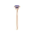 thumbnail image 3 of ANGARA Natural Classic Bezel-Set Round Tanzanite Floral Engagement Ring in 14K Rose Gold for Women (Size-5mm) | December Birthstone, Anniversary, Jewelry Gift for Women | Natural Tanzanite Ring, 3 of 9