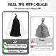 thumbnail image 5 of Uxcell 2-Pack Gorro de Sauna para Mujeres y Hombres, Gorro de Sauna de Fieltro Vaporarium Suave Duradero Cómodo Transpirable [Blanco y Negro], 5 of 7