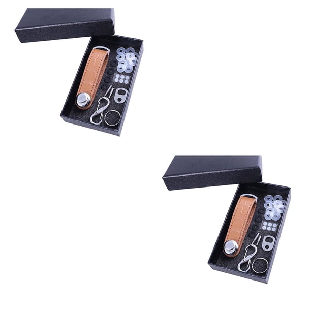 Inteprter Bolsa para llaves Soporte de estructura compacta Organizador de llaves Diseño simple Regalo del día del padre Llavero multifuncional Fibra de Type9 NO9 Inteprter CBP379216