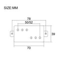 thumbnail image 5 of SIEYIO Metallic Guitar Neck Bridge Pickup Double Coil 12 Hole Humbucker Pickup, 5 of 10