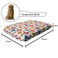 thumbnail image 2 of Ethnic Pet Bed, Oriental Inspired Floral Pattern as Vertical Lines Array in Colorful Design, Resistant Pad for Dogs and Cats Cushion with Removable Cover, 24" x 39", Ivory Multicolor, by Ambesonne, 2 of 4