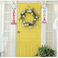 thumbnail image 6 of Spring Easter Welcome Sign Set of 2 for Front Door Wall Signs Hanging Wood Double Sided Spring Farmhouse Indoor Outdoor Decoration Supplies 17"x 6", 6 of 8
