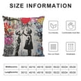thumbnail image 5 of Autua Graffiti Graphic Decorative Cotton Linen Throw Pillow Cover for Home Couch Living Room Bed Sofa Aesthetic Decorative 1PC 22x22in, 5 of 5