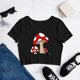 thumbnail image 5 of Camiseta estampada con cuello redondo y cuello redondo a la moda para mujer, camiseta informal de manga corta Pompotops hkajfhjk460194, 5 of 8