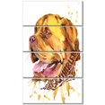 thumbnail image 2 of Aggressive Brown Dog Watercolor - Animal Canvas Wall Art, 2 of 3