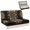 Mandala Floral, variant on Chririnla Stretchable Jackknife Sofa Covers, Machine Washable 2 Piece Slipcover Compatible with Motorhome Camper RV Sofa, for Road Trips and Interior Use