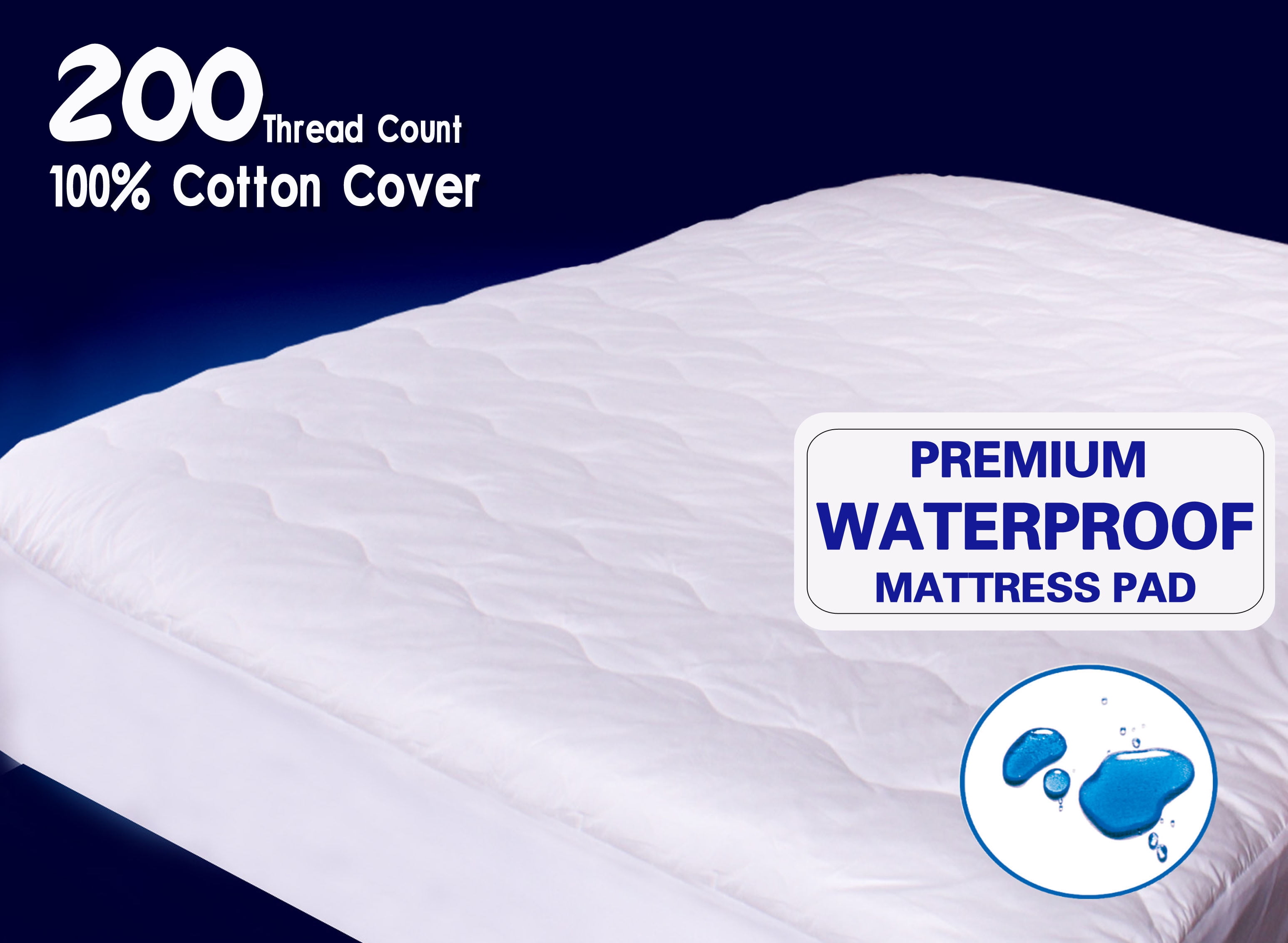 SLEEP OPTIONS Deluxe Twin-Size Quilted Waterproof Mattress Pad and Protector  MP0002-1110 - The Home Depot