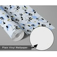 thumbnail image 6 of S4sassy Self-Stick Decorative Wallpaper, Artistic Bloom Print Wall Paper, Vinyl Waterproof Contact Paper, Blue, 25"x360" Removable Renter Friendly Wall Covering For Bedroom, Livingroom, Dining room, 6 of 8