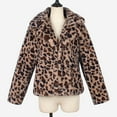 thumbnail image 4 of Levmjia Winter Coat for Women Trendy Fleece Jacket Ladies Warm Coat Jacket Winter Leopard Turn Down Collar Outerwear, 4 of 9