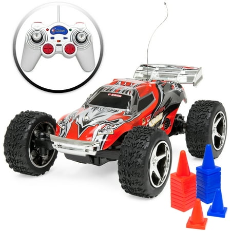 Best Choice Products 1/32 Scale Small 4WD High Speed 18 MPH Remote Control Racing Car w/ Rechargeable Battery, USB Charger, High Frequency - (Best Nimh Batteries For Rc Cars)