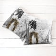 thumbnail image 6 of Ambesonne Modern Throw Pillow Cover 2 Pack, Fashion Model Paris Girl, 16", Grey White, 6 of 7