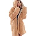 thumbnail image 1 of LUXUR Ladies Reversible Hooded Cardigan Loose Winter Outerwear Style-B XXL, 1 of 3