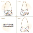 thumbnail image 7 of FORMRS Womens Shoulder Bag with Chain Strap Clutch Purse Cute Tote Handbag, White Minimalist Triangles, 7 of 7