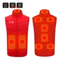 thumbnail image 2 of LpwkSSA Classic Heated Vest for Men Three Control 9 zone Constant Temperature Coat with Battery Pack Rechargeable Electric Print Outdoor Vest Red XXL, 2 of 5