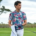 Polo Shirts for Men Vintage Cockatoo Parrot Flower Classic Mens Polo