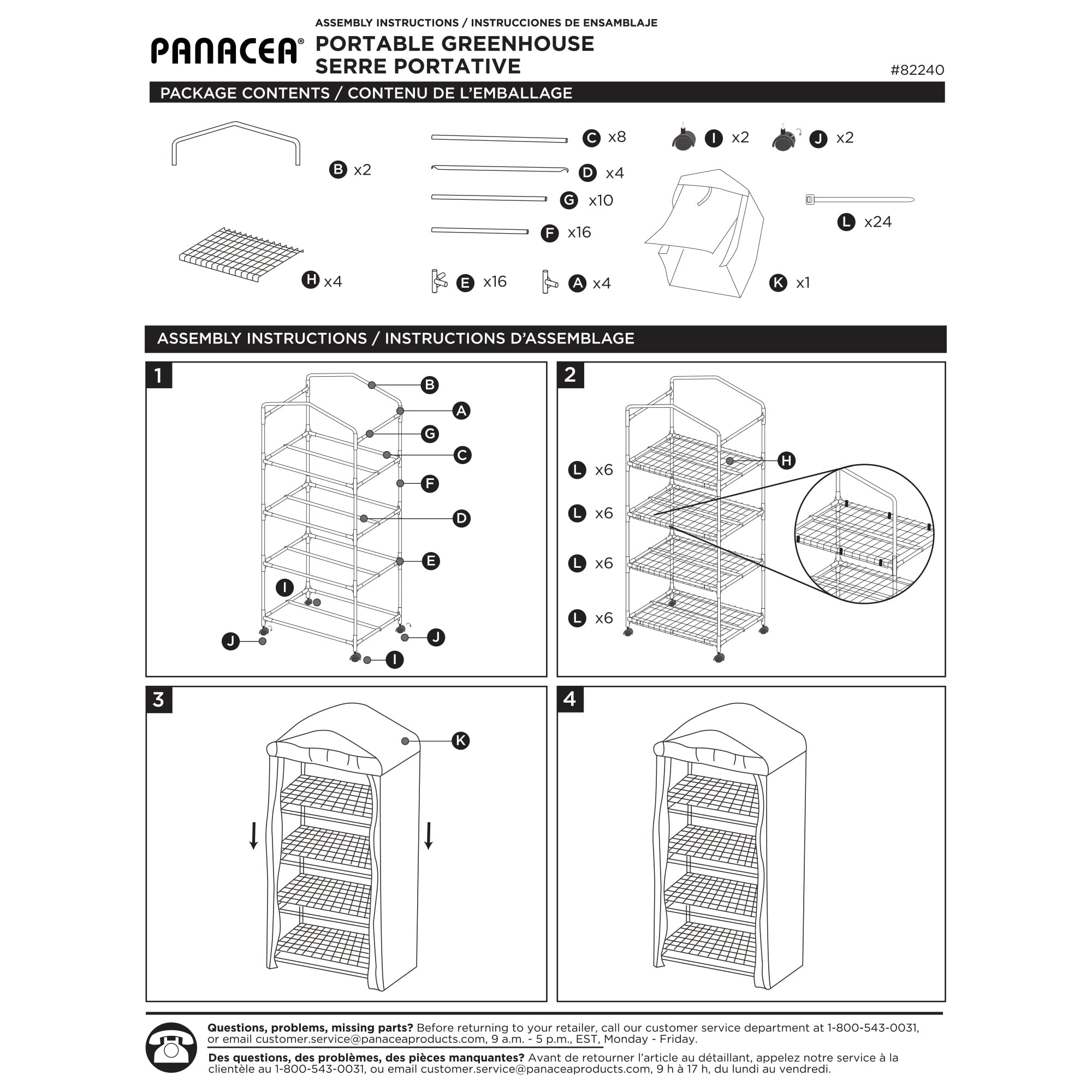 Panacea Urban Gardener Portable Greenhouse