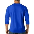 thumbnail image 4 of Mens 3/4 Sleeve Henley Shirts 3-Button Moisture Wicking Tee Solid Color Soft Basic Casual Tshirt, 4 of 7