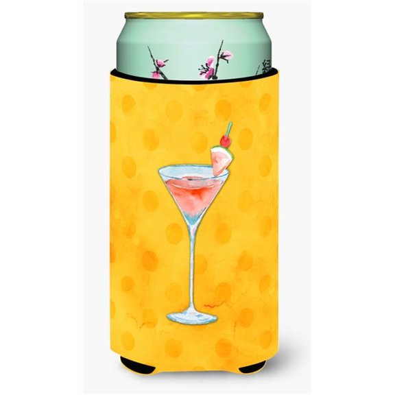 Summer Martini Yellow Polkadot Tall Boy Beverage Insulator Hugger