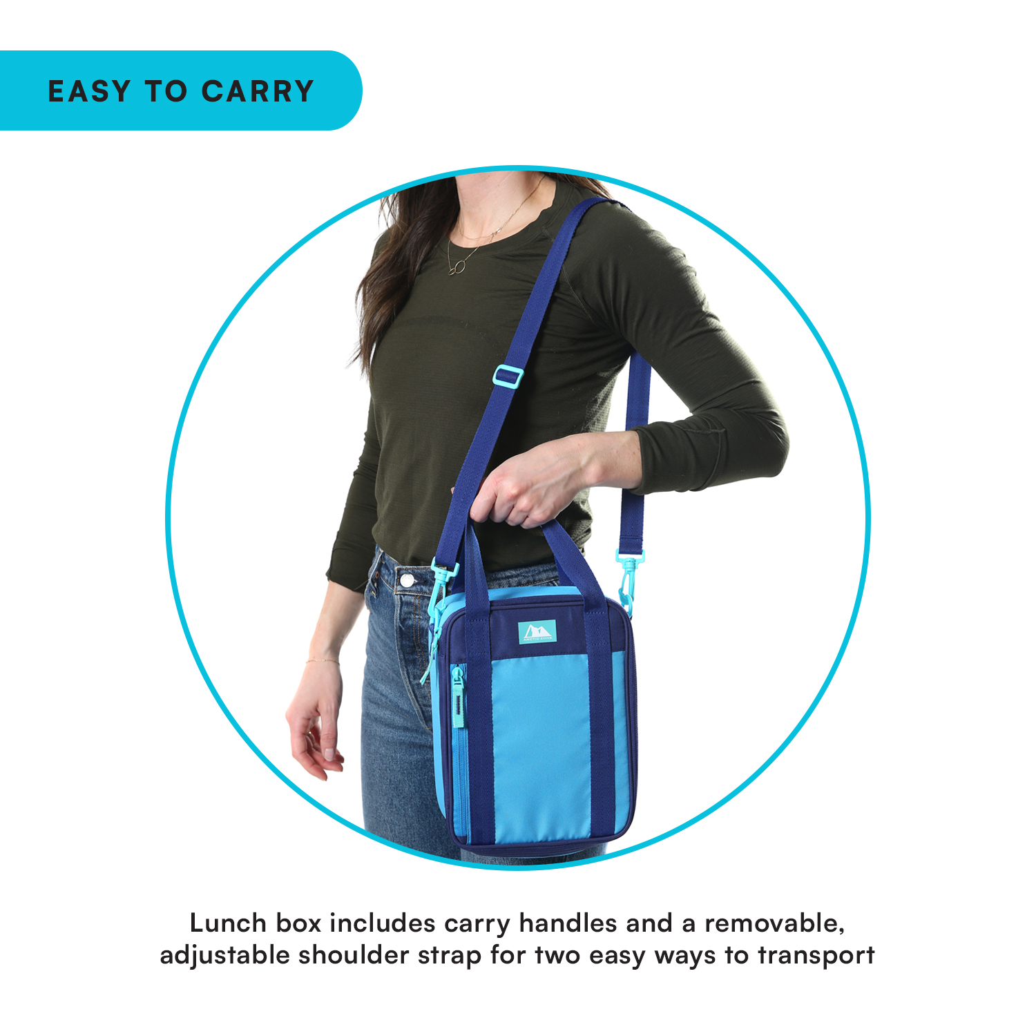 Arctic Zone Urban Lunch Box Combo with Ice Pack and Sandwich Container - True Blue