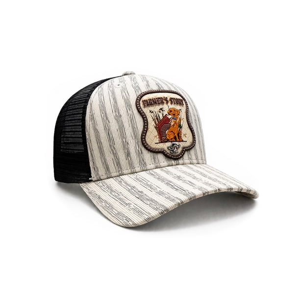 KNITE Gorra Farmer Dog Yellow Trucker Hombre Ajustable Estilo Rancho Western