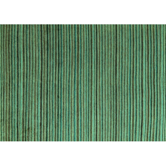 Ahgly Company Indoor Rectangle Abstract Turquoise Blue Modern Area Rugs, 5' x 7'